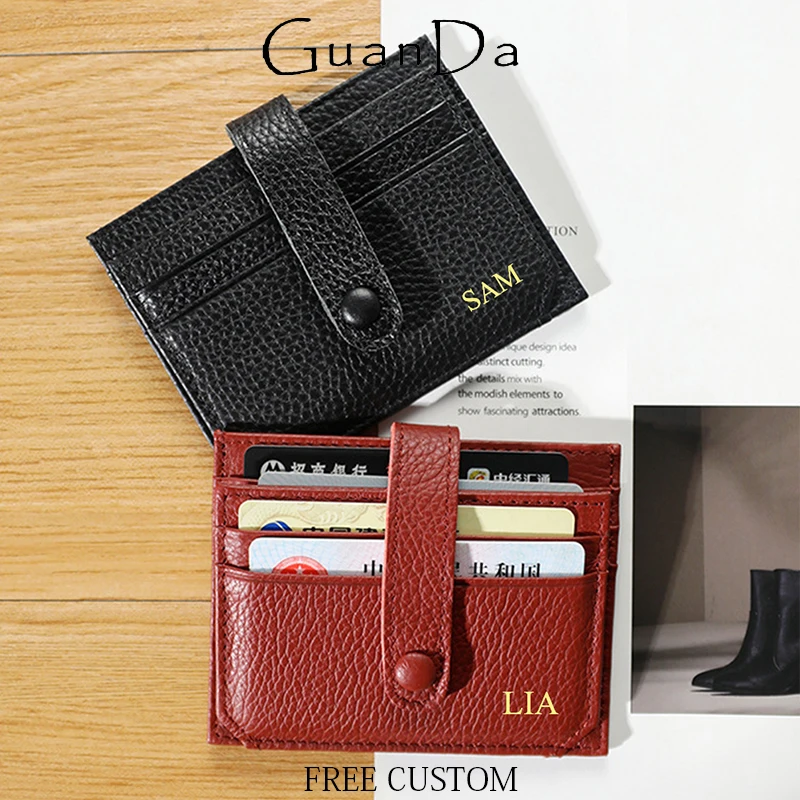 Luxury Fashion Personalized Card Holder Genuine Leather Custom Name ID Card Bags Cowhide Casual Woman Man Coin Purse Card Wallet
Luxury Fashion Personalized Card Holder Genuine Leather Custom Name ID Card Bags Cowhide Casual Woman Man Coin Purse Card Wallet