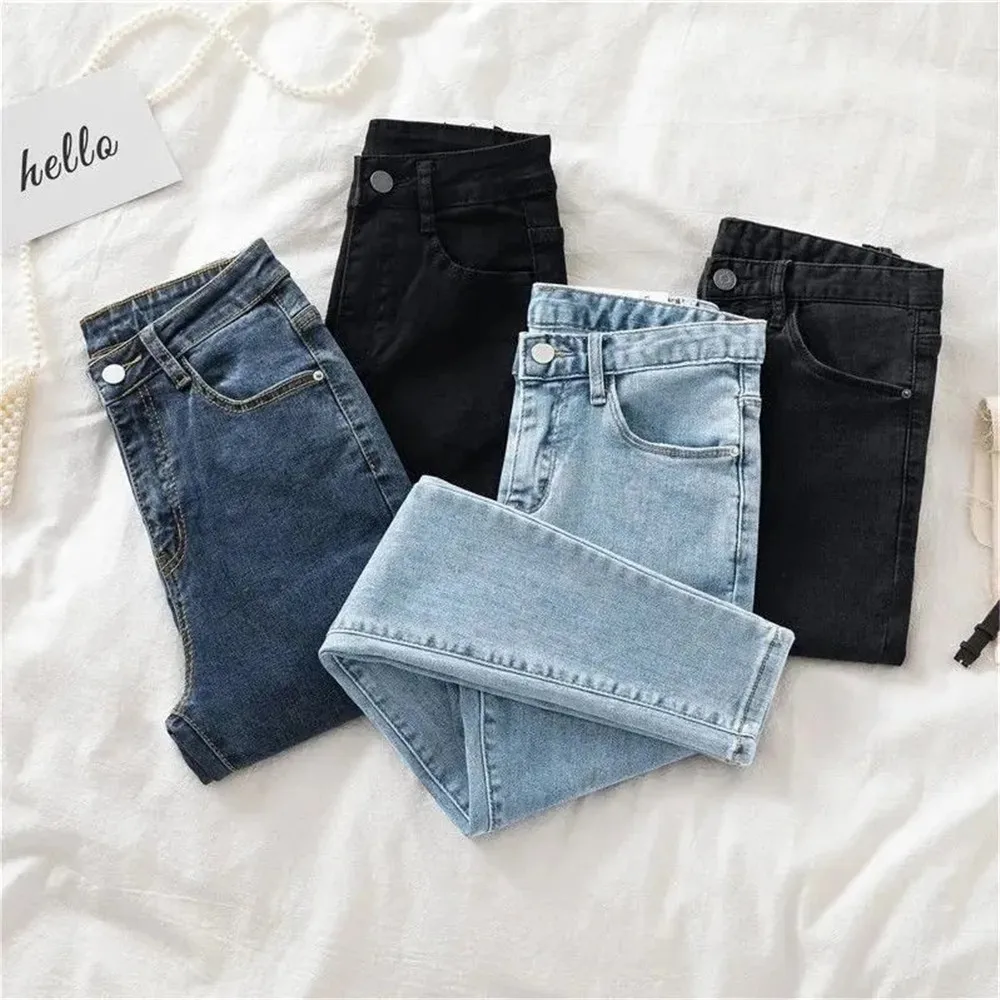 Spring Woman High Waist Pencil Jeans Women Design Fashion Solid Denim Trousers 2022 Female Wild Elastic Skinny Sexy Denim Pants
Spring Woman High Waist Pencil Jeans Women Design Fashion Solid Denim Trousers 2022 Female Wild Elastic Skinny Sexy Denim Pants