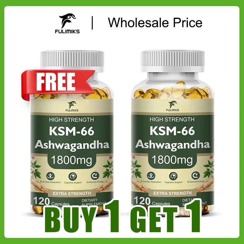 Buy 1 Get 1 Free! Certified KSM-66 Ashwagandha Capsules, Adaptogen for Stress Resilience, Cognitive Function & Overall Wellness
Buy 1 Get 1 Free! Certified KSM-66 Ashwagandha Capsules, Adaptogen for Stress Resilience, Cognitive Function & Overall Wellness