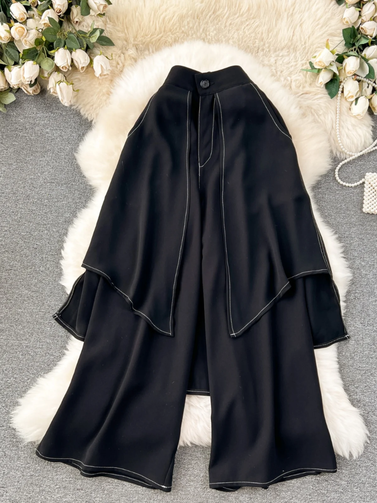 Slimming Loose Wide Leg Pants Women's Casual Trousers Faionable Design Sensation Two Piece Skirt Pants k Series
Slimming Loose Wide Leg Pants Women's Casual Trousers Faionable Design Sensation Two Piece Skirt Pants k Series