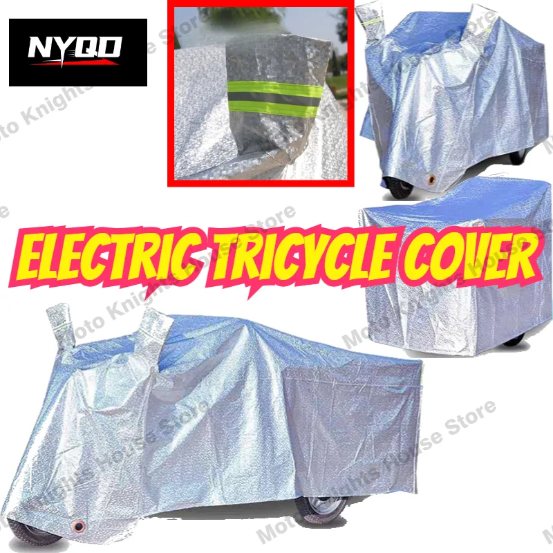 Electric Tricycle Cover, Aluminum Film Waterproof Sunproof Dustproof Vehicle Protector, Rain & UV Resistant Tricycle Cloth Cover
Electric Tricycle Cover, Aluminum Film Waterproof Sunproof Dustproof Vehicle Protector, Rain & UV Resistant Tricycle Cloth Cover