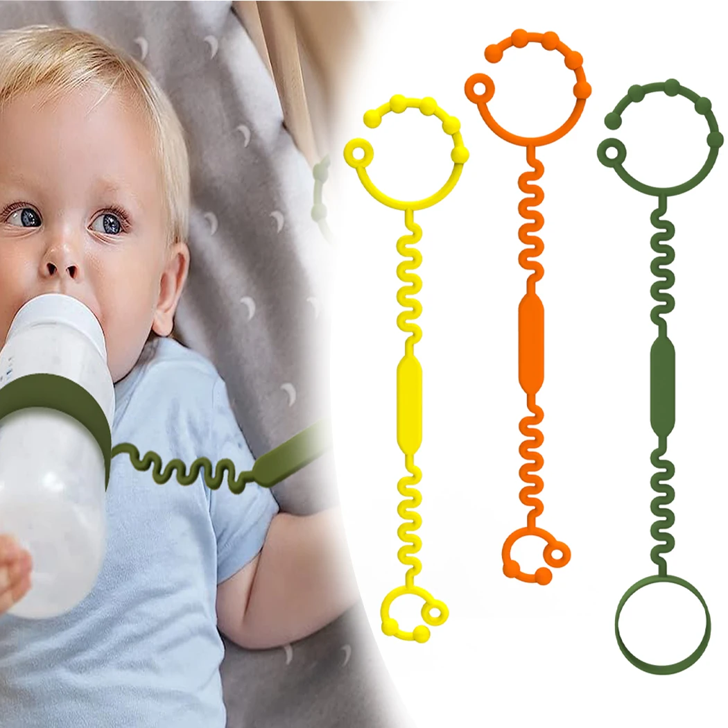 Baby Toy Strap, 3Pcs Silicone Pacifier Clip and Bottle Leash for Stroller Chain Set
Baby Toy Strap, 3Pcs Silicone Pacifier Clip and Bottle Leash for Stroller Chain Set