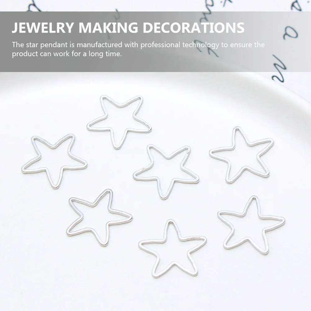 20 Pcs Jewelry Stud Earring Accessories Star Shaped Charms Miniature Stars Silver Making for Crafts
20 Pcs Jewelry Stud Earring Accessories Star Shaped Charms Miniature Stars Silver Making for Crafts