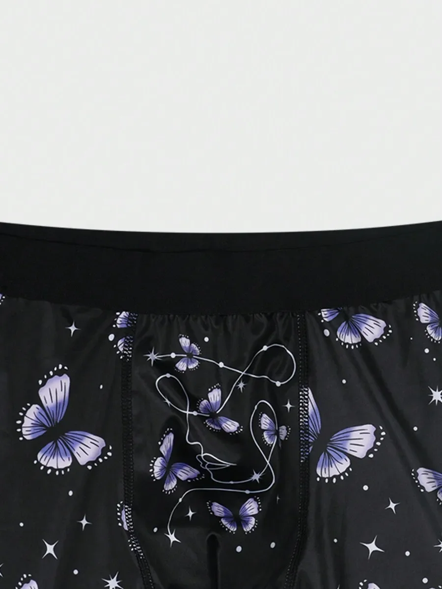 Mens Butterfly Print Boxer Briefs With Stars Design
Mens Butterfly Print Boxer Briefs With Stars Design
