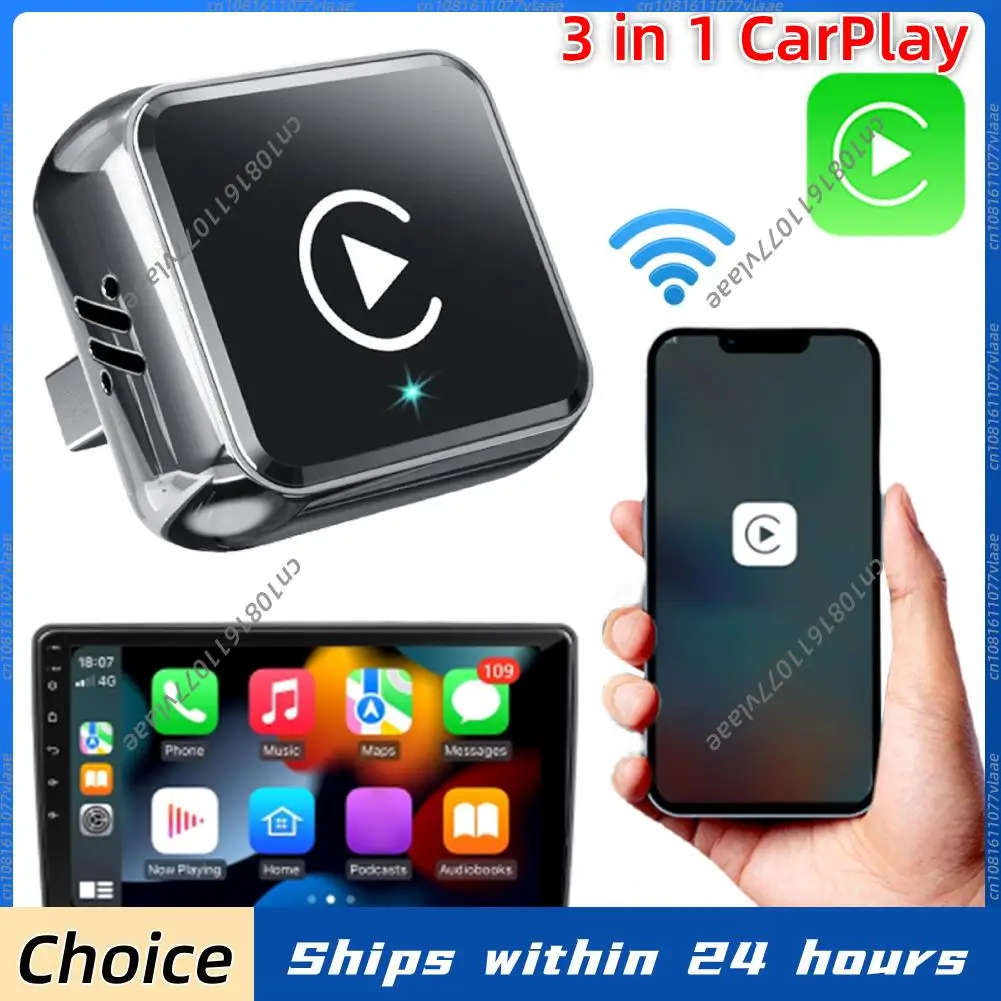 Converts Wired To Wireless CarPlay Adapter Easy Setup Plug and Play Wireless CarPlay & Android Auto Adapter for Factory Wired
Converts Wired To Wireless CarPlay Adapter Easy Setup Plug and Play Wireless CarPlay & Android Auto Adapter for Factory Wired