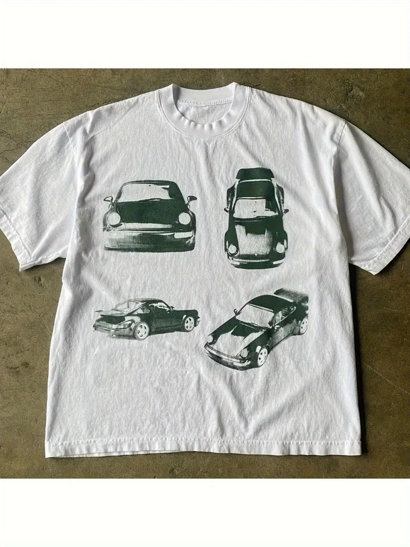 Women's Casual Car Print T-Shirt, Short Sleeve Crew Neck, Stretch Fabric, White with Green Sports Car Graphics, Spring & Summer
Women's Casual Car Print T-Shirt, Short Sleeve Crew Neck, Stretch Fabric, White with Green Sports Car Graphics, Spring & Summer