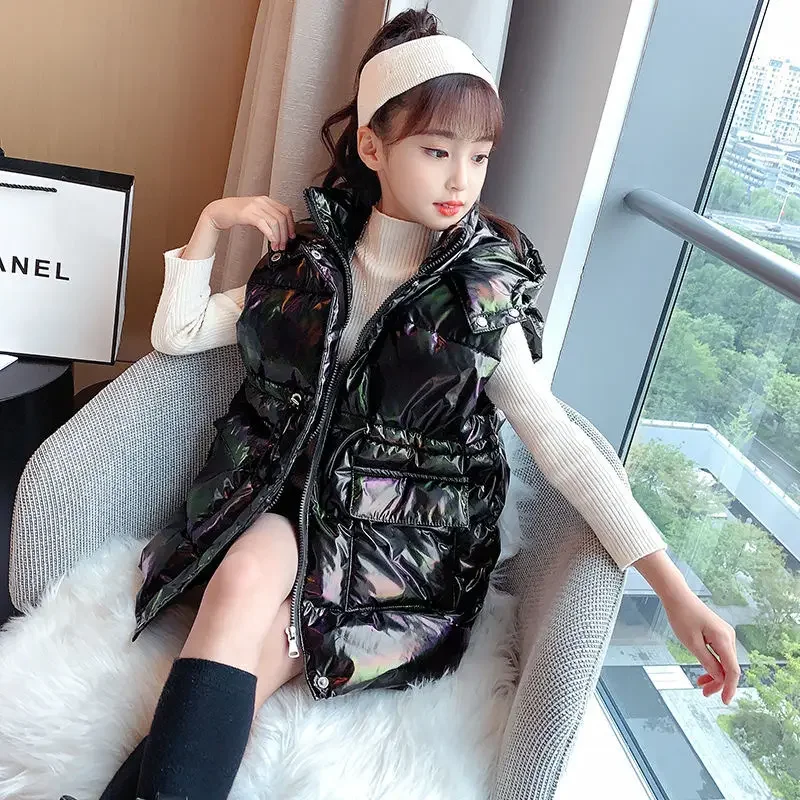 Autumn Winter Kids Casual Children Mid-length Sleeveless Down Cotton Hooded Waistcoat Girls Thick Jacket Warm Long Vest Outwear
Autumn Winter Kids Casual Children Mid-length Sleeveless Down Cotton Hooded Waistcoat Girls Thick Jacket Warm Long Vest Outwear