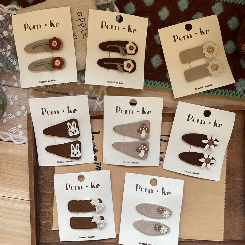 Korean Woodland Embroidered Baby Hair Clips Floral Bow Caramel Color Flower Design for Kids Girls Side Bangs Flyaways Barrettes
Korean Woodland Embroidered Baby Hair Clips Floral Bow Caramel Color Flower Design for Kids Girls Side Bangs Flyaways Barrettes