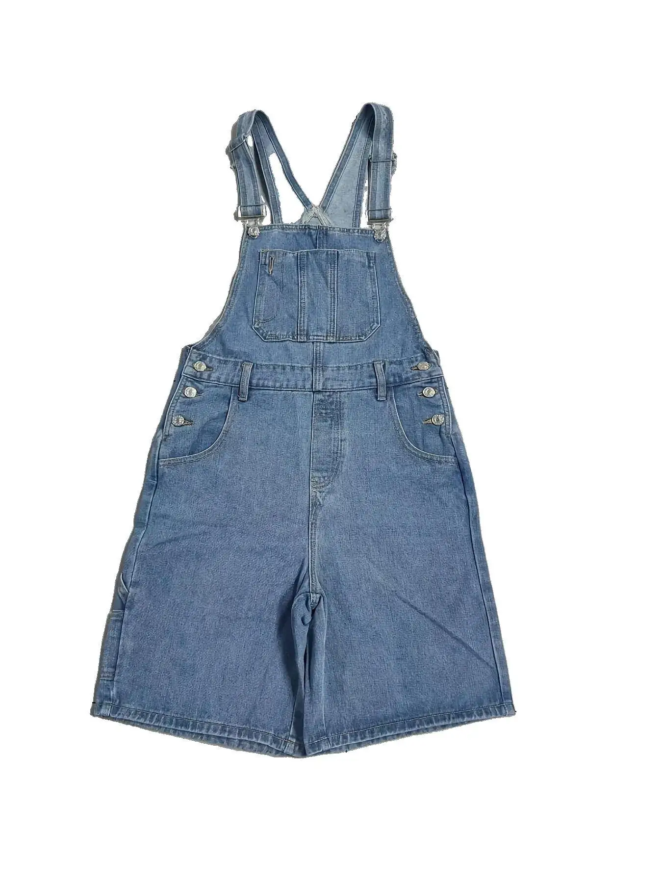 Женские повседневные джинсовые комбинезоны, винтажные базовые свободные шорты на подтяжках 
Женские повседневные джинсовые комбинезоны, винтажные базовые свободные шорты на подтяжках