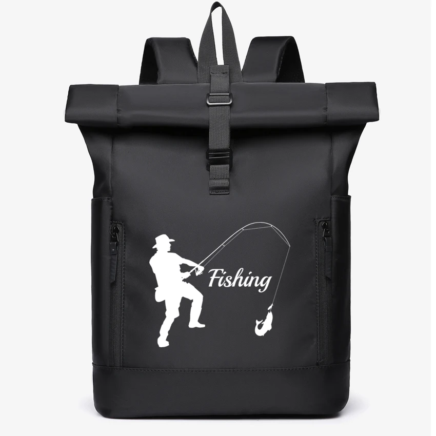 Waterproof Men's Women Backpack Large Capacity 15.6" Laptop Backpack Funny Fishing Pattern Print Multifunction Roll Top Bag
Waterproof Men's Women Backpack Large Capacity 15.6" Laptop Backpack Funny Fishing Pattern Print Multifunction Roll Top Bag