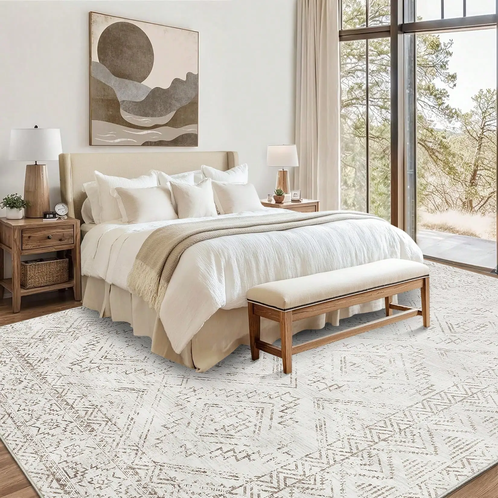 1PCS Room Cream Decor Vintage Geometric Area Rug For Living Room Accent Machine Washable Stain Resistant Non-Shedding Indoor Rug For Dining Room Bedroom Dorm Non-Shedding Carpet Runner For Hallway
1PCS Room Cream Decor Vintage Geometric Area Rug For Living Room Accent Machine Washable Stain Resistant Non-Shedding Indoor Rug For Dining Room Bedroom Dorm Non-Shedding Carpet Runner For Hallway
