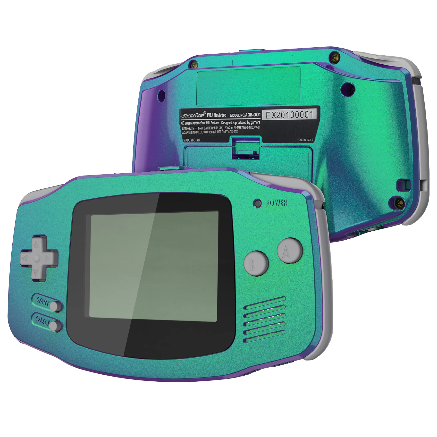 eXtremeRate IPS Ready Upgraded Replacement Shell Full Housing Cover Buttons for Gameboy Advance - Chameleon Green Purple
eXtremeRate IPS Ready Upgraded Replacement Shell Full Housing Cover Buttons for Gameboy Advance - Chameleon Green Purple
