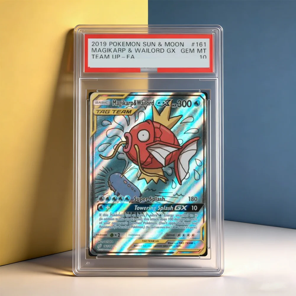 DIY PTCG Rating Card 2019 SUN MOON 161 MAGIKARP WAILORD GX 10 Points Collection Card Hobby Collectibles Anime Game Flash Card
DIY PTCG Rating Card 2019 SUN MOON 161 MAGIKARP WAILORD GX 10 Points Collection Card Hobby Collectibles Anime Game Flash Card