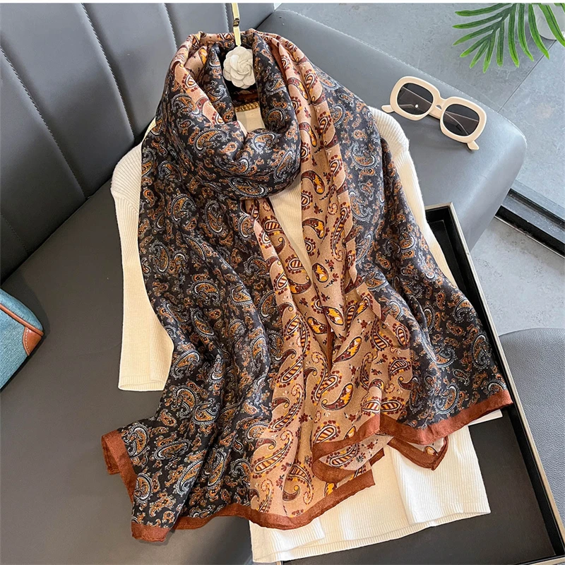 85*180cm Bohemia Paisley Cotton Linen Fashion Luxury Brand Ladies Female Long Shawl Muslim Hijab Wrap Scarves
85*180cm Bohemia Paisley Cotton Linen Fashion Luxury Brand Ladies Female Long Shawl Muslim Hijab Wrap Scarves