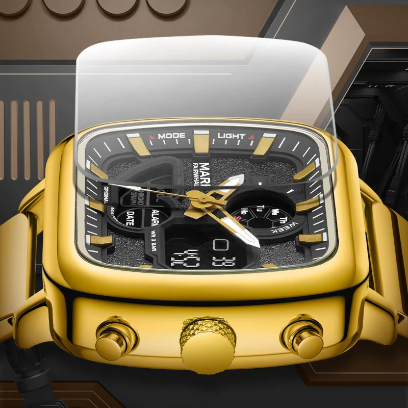 Mark Fairwhale men's multifunctional business quartz watch, sporty and casual wristwatch, a must-have for travel and parties
Mark Fairwhale men's multifunctional business quartz watch, sporty and casual wristwatch, a must-have for travel and parties