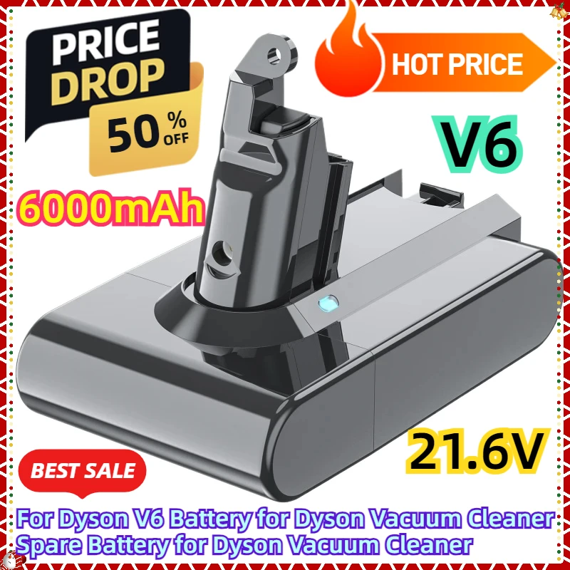 For Dyson V6 Battery for Dyson Vacuum Cleaner 21.6V 6Ah Spare Battery for Dyson Vacuum Cleaner
For Dyson V6 Battery for Dyson Vacuum Cleaner 21.6V 6Ah Spare Battery for Dyson Vacuum Cleaner