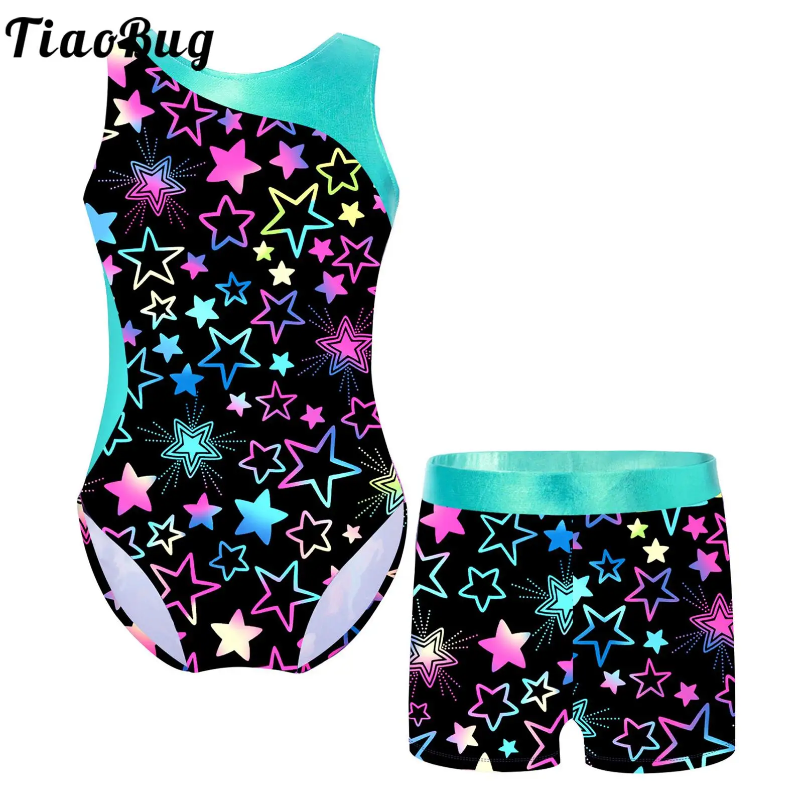 Kids Girls Ballet Dance Leotard Set Sleeveless Gymnastic Bodysuit with Shorts Skating Stage Performace Dancewear Sports Swimwear
Kids Girls Ballet Dance Leotard Set Sleeveless Gymnastic Bodysuit with Shorts Skating Stage Performace Dancewear Sports Swimwear