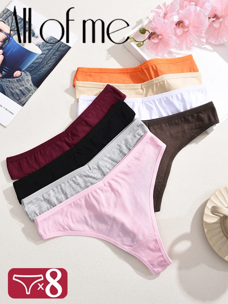 8PCS/Set Women Cotton Panties Seamless Low-Waist G-String Thongs Female Comfortable Underwear Solid Color Ladies Sexy Lingerie
8PCS/Set Women Cotton Panties Seamless Low-Waist G-String Thongs Female Comfortable Underwear Solid Color Ladies Sexy Lingerie