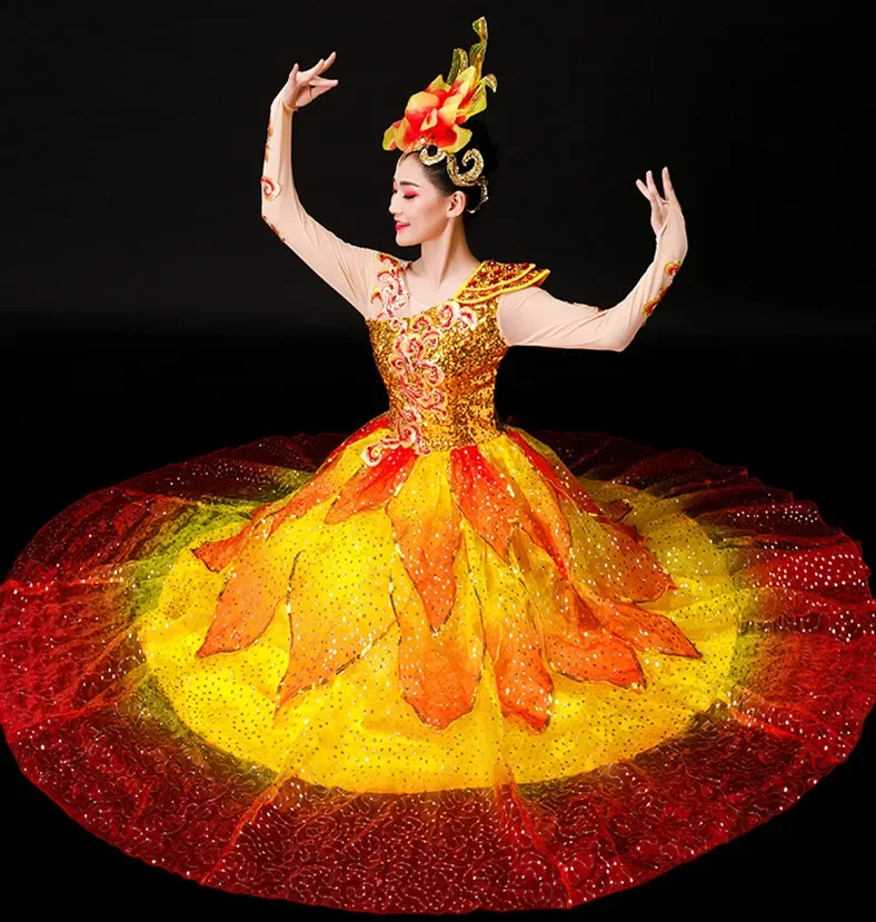 Opening Flower Dance Dress for Women Beautiful Festive Stage Performance Clothing Modern Singer Dancer Costumes
Opening Flower Dance Dress for Women Beautiful Festive Stage Performance Clothing Modern Singer Dancer Costumes