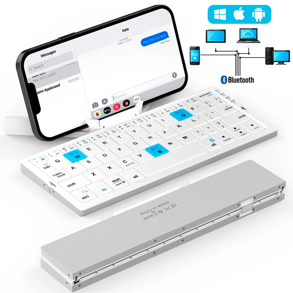 Mini Wireless Foldable Keyboard Supports 3 Devices With Stand Charging Wireless Bluetooth Keyboard Multilingual Ipad Keyboard
Mini Wireless Foldable Keyboard Supports 3 Devices With Stand Charging Wireless Bluetooth Keyboard Multilingual Ipad Keyboard