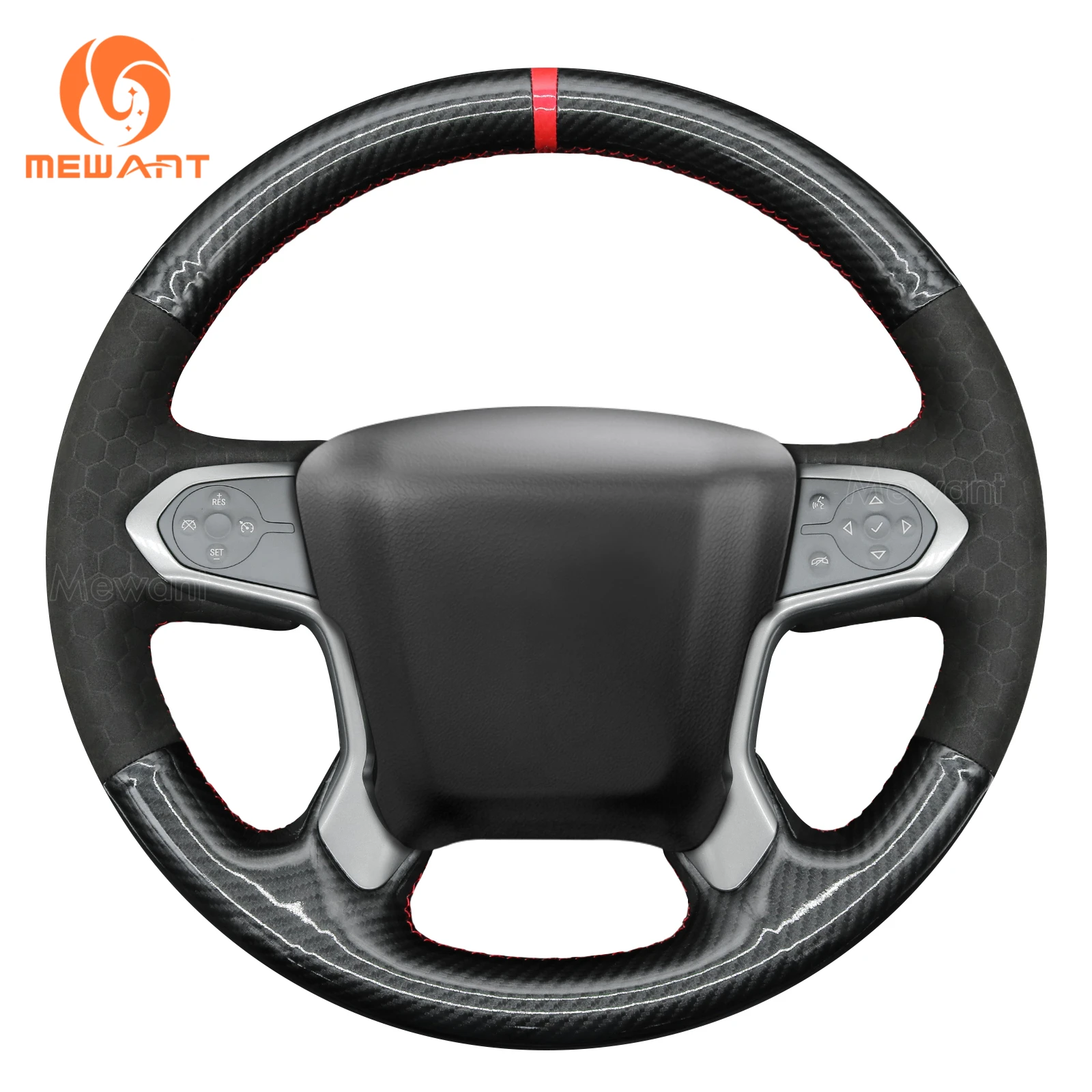 Mewant Carbon Fiber Hive Suede Car Steering Wheel Cover for Chevrolet Silverado Suburban Tahoe
Mewant Carbon Fiber Hive Suede Car Steering Wheel Cover for Chevrolet Silverado Suburban Tahoe
