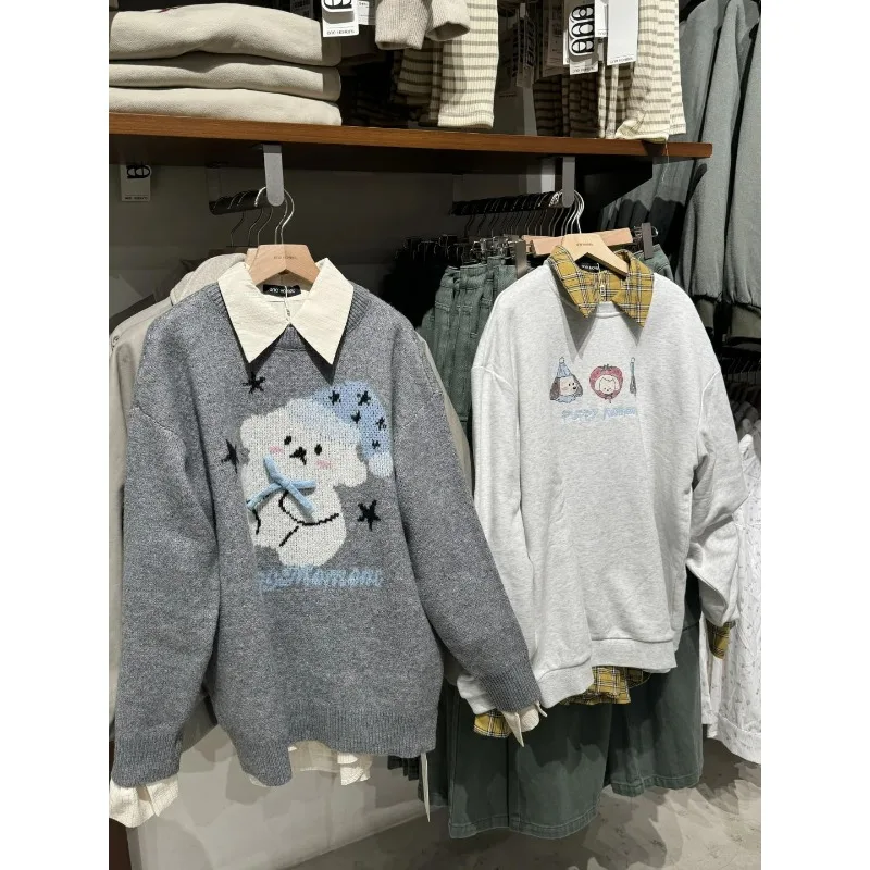 Korean High Street Niche Cartoon Print Women's Long-sleeved Round Neck Loose Casual Sweatshirt
Korean High Street Niche Cartoon Print Women's Long-sleeved Round Neck Loose Casual Sweatshirt