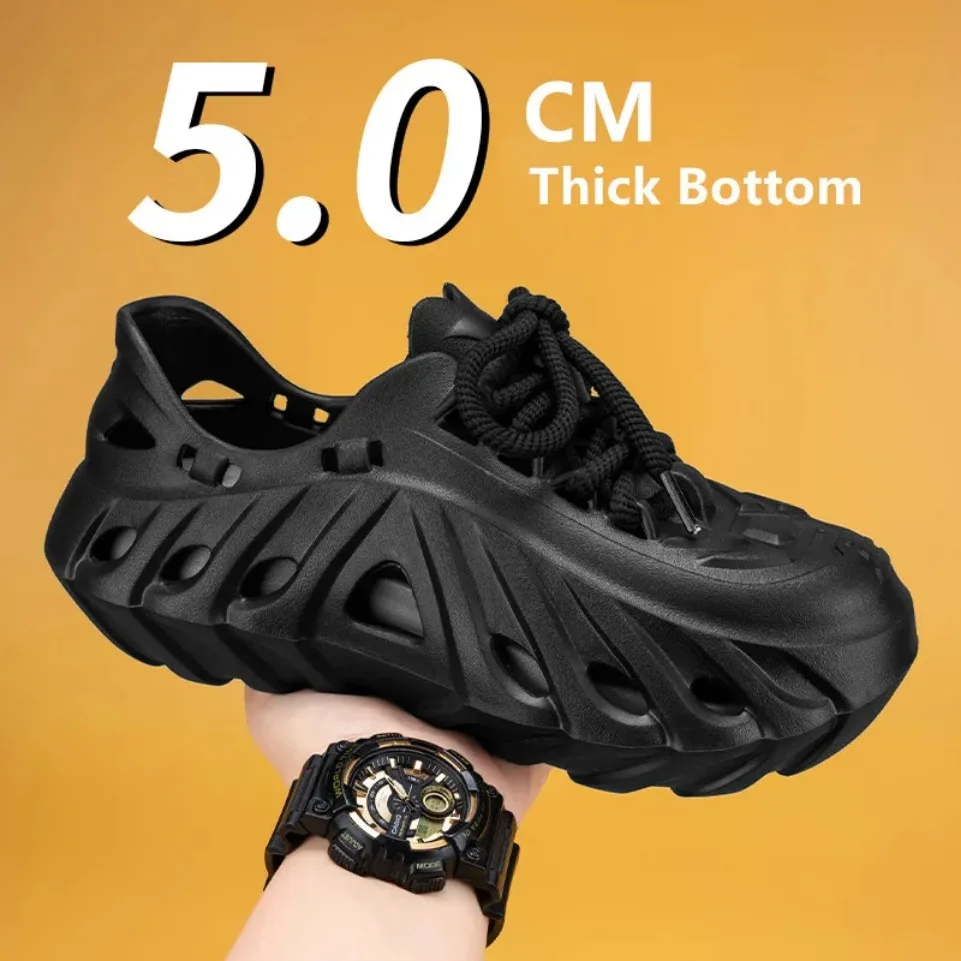 Новые летние модные сандалии для любителей EVA Baotou, мужские сандалии, уличная обувь с толстой подошвой, роскошная пляжная мужская садовая обувь
Новые летние модные сандалии для любителей EVA Baotou, мужские сандалии, уличная обувь с толстой подошвой, роскошная пляжная мужская садовая обувь