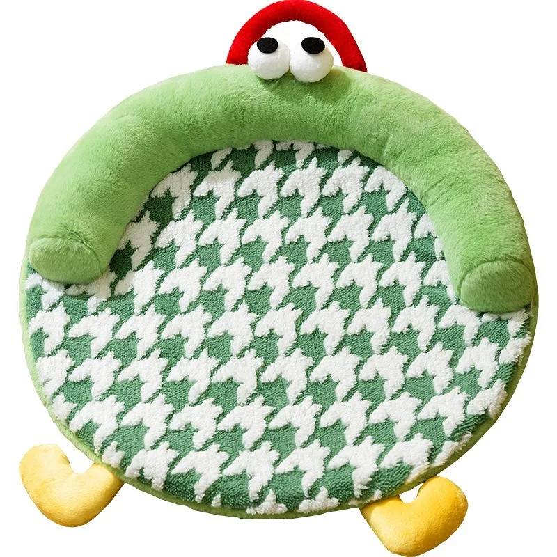 Cozy Round Cat Bed Pet Plush Houndstooth Mat with Bolster Neck Raised Rim Warm Washable Non Slip Bottom Removable Cover for Pets
Cozy Round Cat Bed Pet Plush Houndstooth Mat with Bolster Neck Raised Rim Warm Washable Non Slip Bottom Removable Cover for Pets