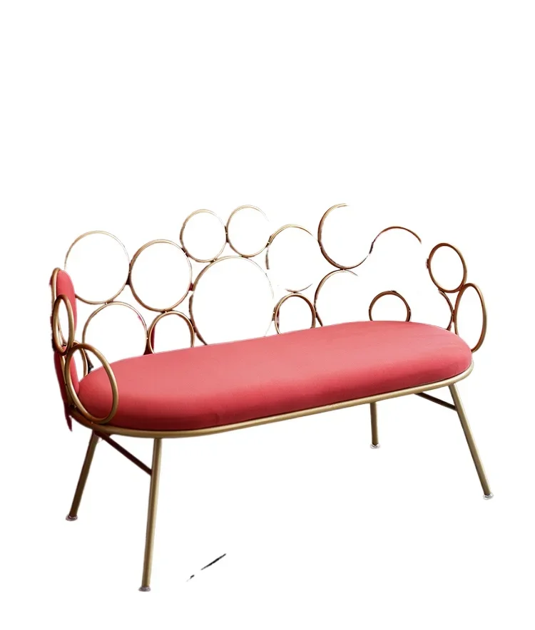 Sofa and Tea Table Combination Nordic Creative Clothing Store Small Sofa Internet Celebrity Iron Art Sofa
Sofa and Tea Table Combination Nordic Creative Clothing Store Small Sofa Internet Celebrity Iron Art Sofa