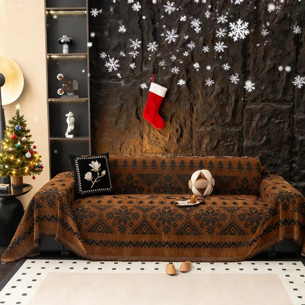 Boho Couch Cover for Christmas 1 Piece Soft Warm Couch Cover for Sectional Sofa, Washable Pumpkin and Black Jacquard 3Seaters S
Boho Couch Cover for Christmas 1 Piece Soft Warm Couch Cover for Sectional Sofa, Washable Pumpkin and Black Jacquard 3Seaters S