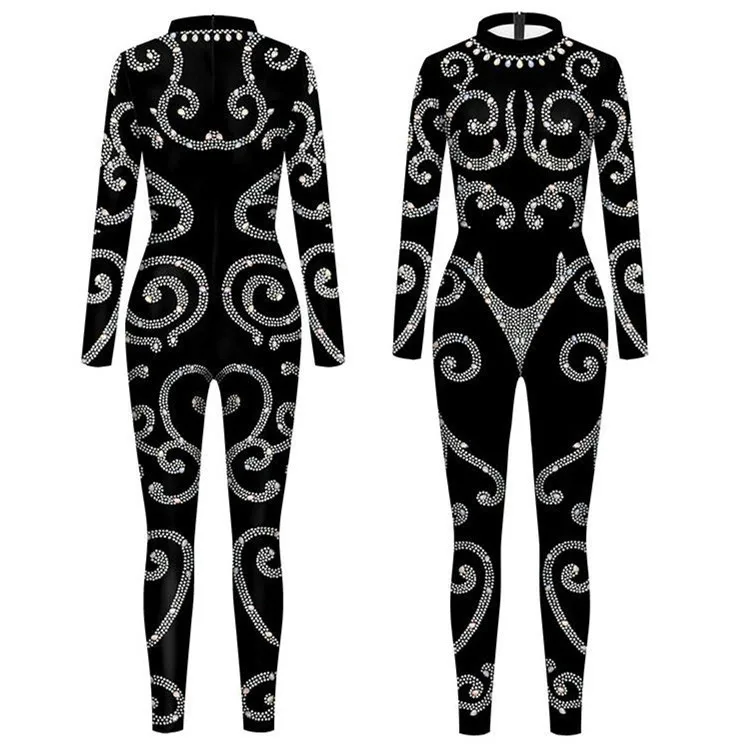 Women Zentai Shiny Sequins Pattern Printed Bodysuit Traditional Patterns Jumpsuit Halloween Carnival Party Performance Costumes
Women Zentai Shiny Sequins Pattern Printed Bodysuit Traditional Patterns Jumpsuit Halloween Carnival Party Performance Costumes