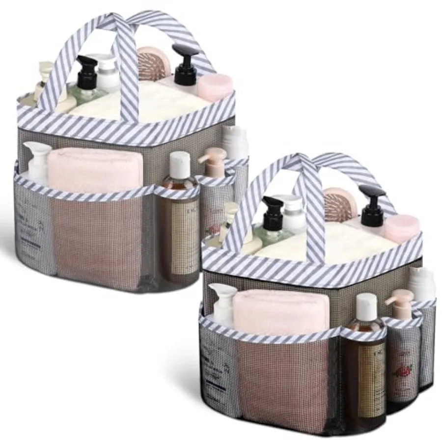 2 Pack Mesh Shower Caddy Portable, Quick Dry Hanging Shower Tote Bag for College Dorm Room Essentials, Large Capacity Shower Ca
2 Pack Mesh Shower Caddy Portable, Quick Dry Hanging Shower Tote Bag for College Dorm Room Essentials, Large Capacity Shower Ca