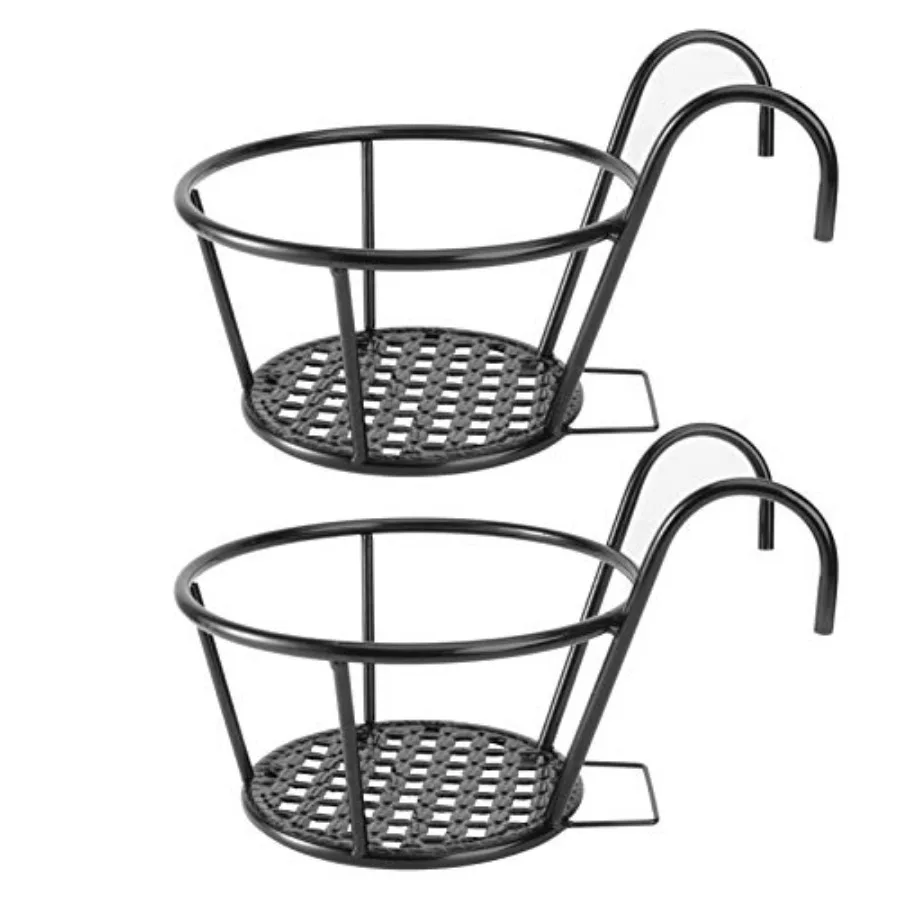 2pcs Hanging Railing Planter Baskets - over the Rail Metal Fence Planters for Patio, Balcony, Porch, or Garden Decoration
2pcs Hanging Railing Planter Baskets - over the Rail Metal Fence Planters for Patio, Balcony, Porch, or Garden Decoration