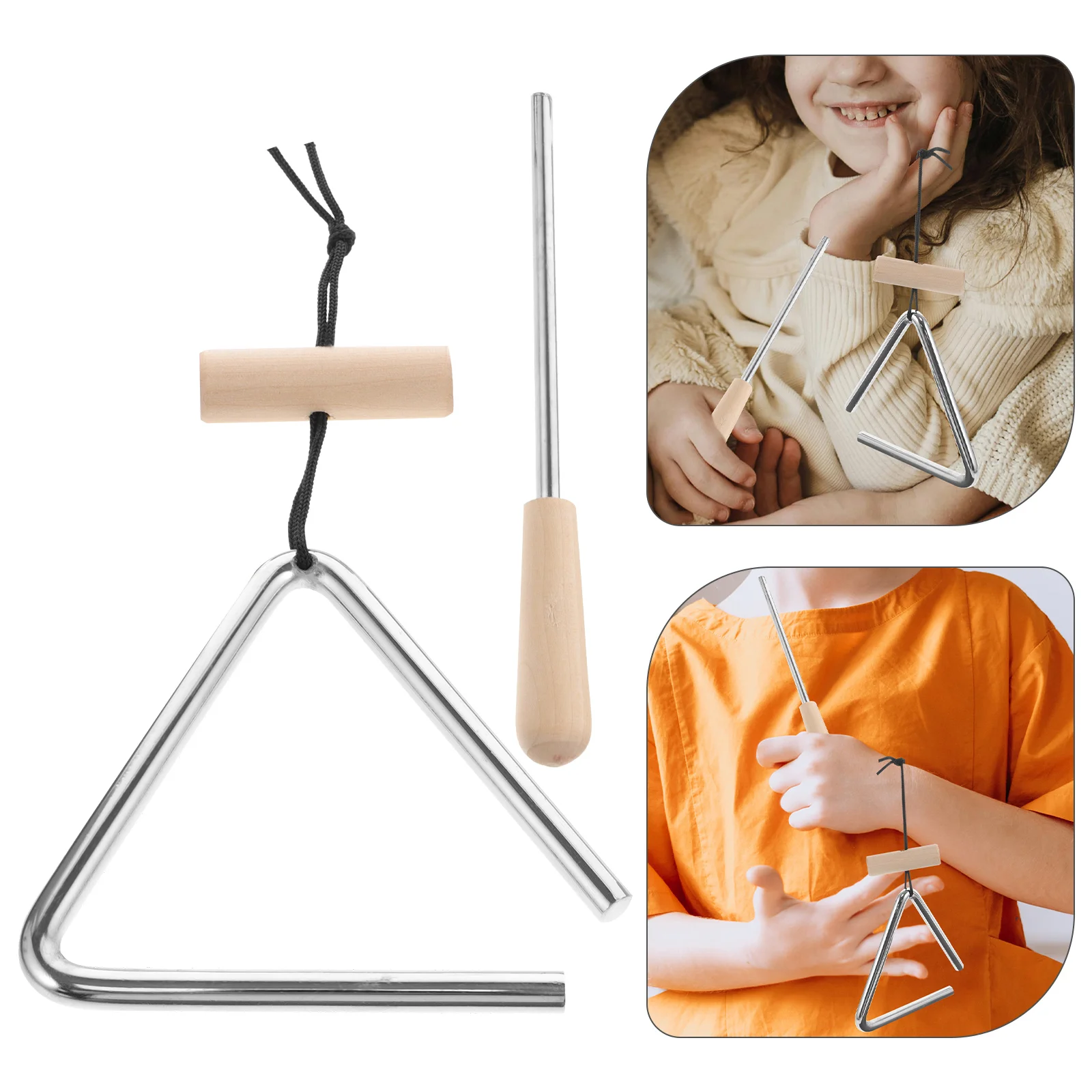 1 Set Kids Musical Triangle Iron Percussion Instruments Educational Hand Eye Coordination Development Durable Wooden Iron Music
1 Set Kids Musical Triangle Iron Percussion Instruments Educational Hand Eye Coordination Development Durable Wooden Iron Music