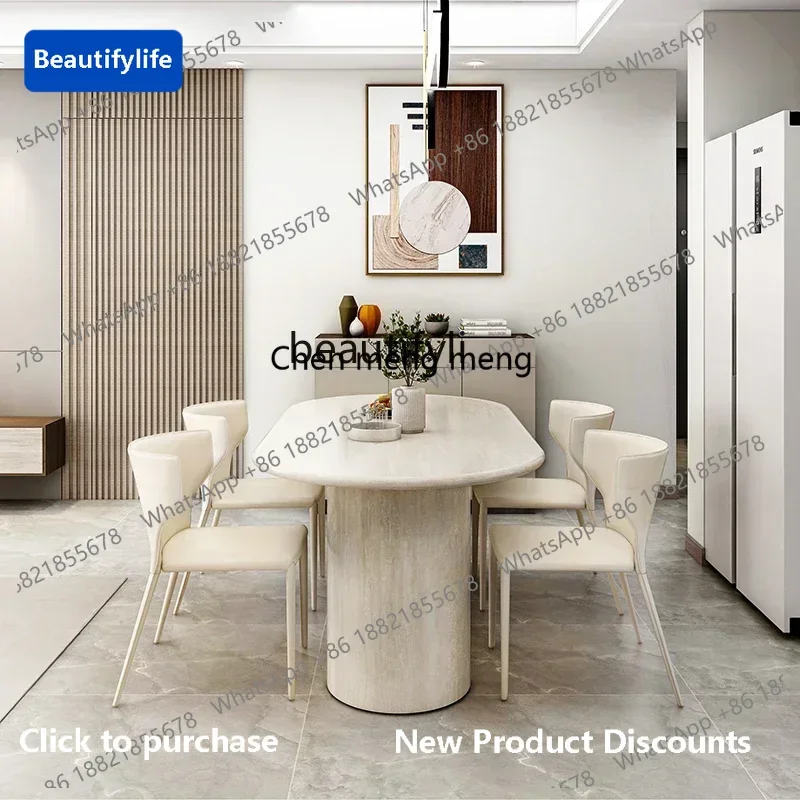 183F Travertine dining table natural marble household French oval modern simple, small apartment retro restaurant
183F Travertine dining table natural marble household French oval modern simple, small apartment retro restaurant