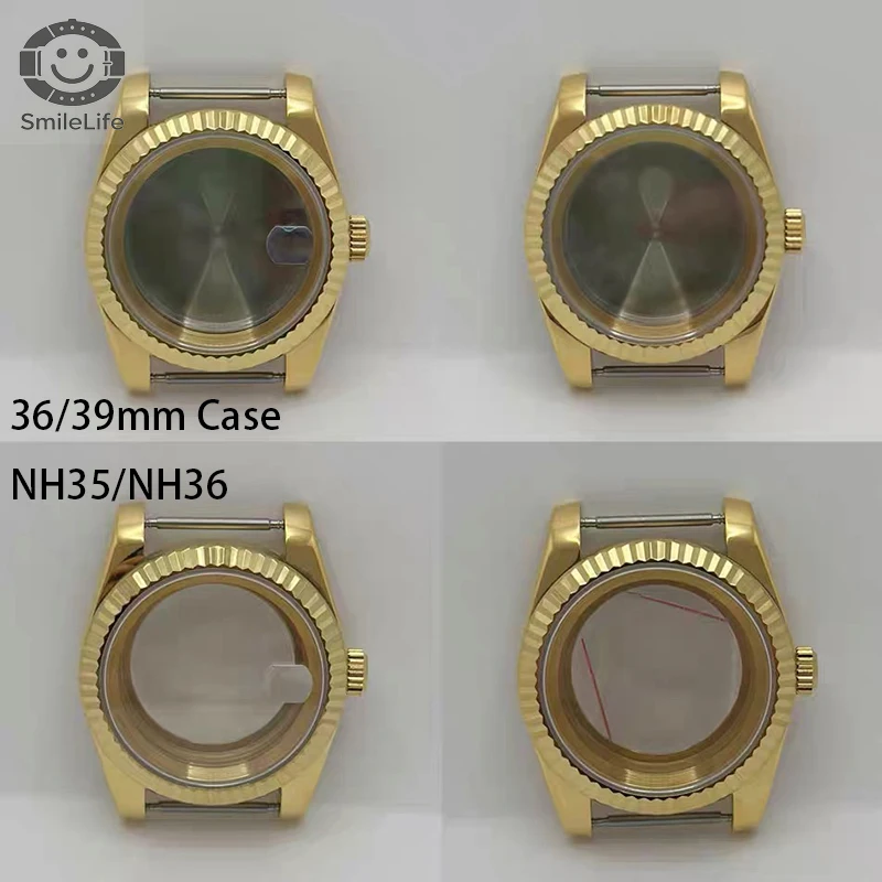SmileLife 36mm/39mm Datejust Watch Case Fluted Curved Sapphire Glass Gold Case Fit NH35/36/4R Movement Watch Accessories
SmileLife 36mm/39mm Datejust Watch Case Fluted Curved Sapphire Glass Gold Case Fit NH35/36/4R Movement Watch Accessories