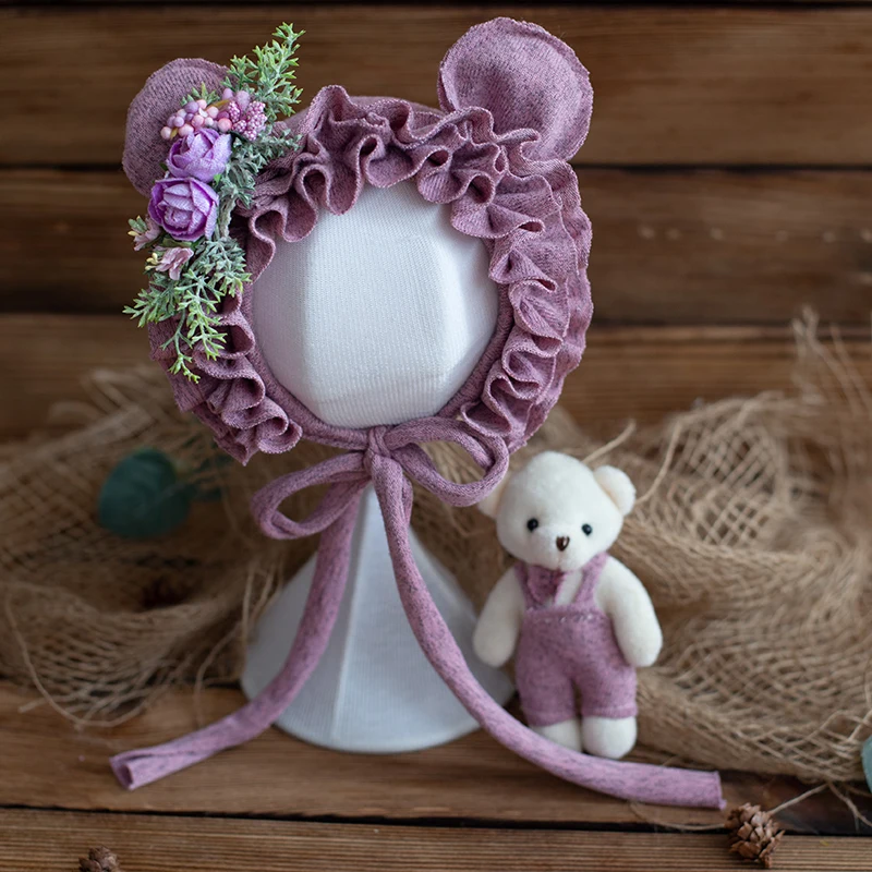 Vintage frill Fluffy Lace Bonnet and Teddy Bear Toy set with Stretch Fabrics Stuffer Filler for Photography Props Layer Fabric
Vintage frill Fluffy Lace Bonnet and Teddy Bear Toy set with Stretch Fabrics Stuffer Filler for Photography Props Layer Fabric