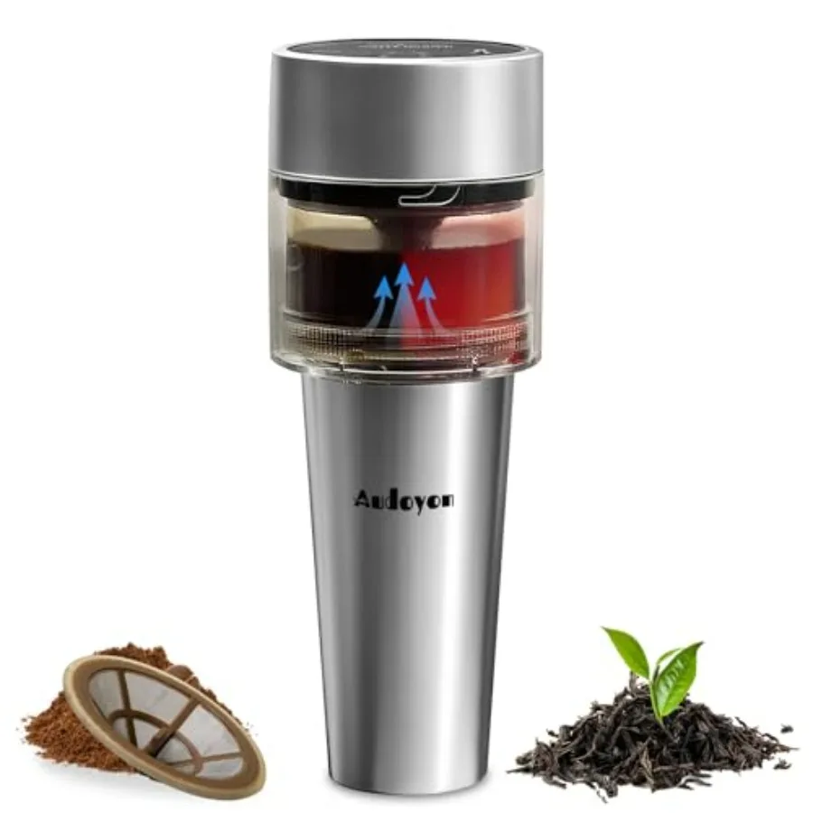 Portable 16oz Cold Brew Coffee Maker with Ultra-Fine Stainless Filter for Camping Travel Office RV Rapid Electric Iced Tea Make
Portable 16oz Cold Brew Coffee Maker with Ultra-Fine Stainless Filter for Camping Travel Office RV Rapid Electric Iced Tea Make