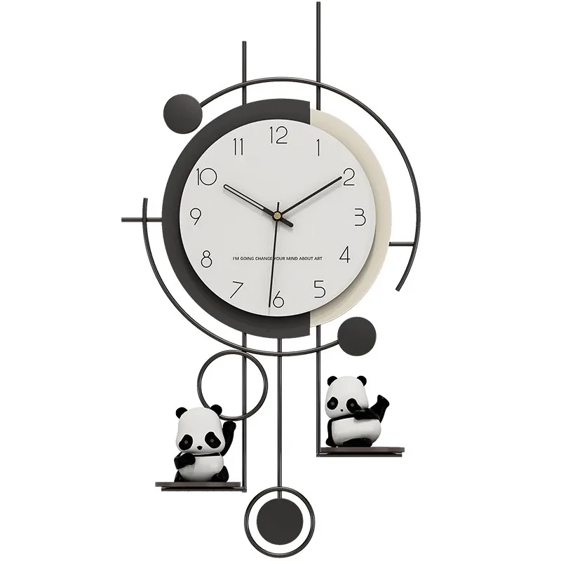 Panda clock living room 2024 new non-punch clock wall restaurant modern simple atmosphere creative clock
Panda clock living room 2024 new non-punch clock wall restaurant modern simple atmosphere creative clock