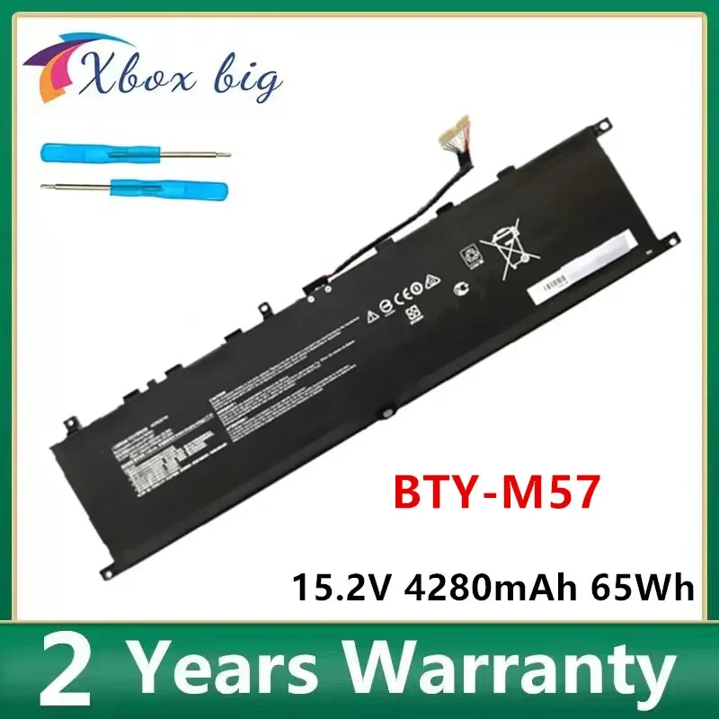 BTY-M57 15.2V 4280mAh 65Wh Laptop battery For MSI GP66 GP76 MS-17K3 Leopard 10UG Series Notebook
BTY-M57 15.2V 4280mAh 65Wh Laptop battery For MSI GP66 GP76 MS-17K3 Leopard 10UG Series Notebook