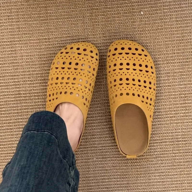 2026 Women's Hollow Out Breathable Mules Flats Casual Closed Toe Slippers Summer Soft Sole Anti-slip Beach Sandals Zapatos Mujer
2026 Women's Hollow Out Breathable Mules Flats Casual Closed Toe Slippers Summer Soft Sole Anti-slip Beach Sandals Zapatos Mujer