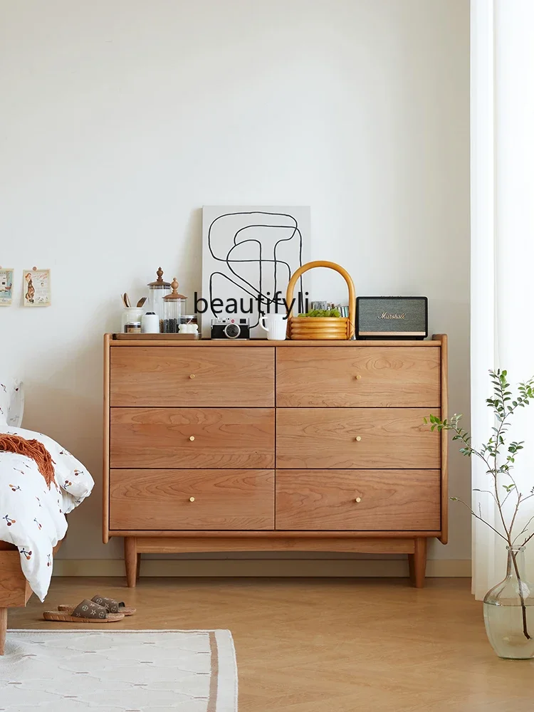 A13 Solid wood six-chest cabinet log bedroom furniture storage cabinet Nordic cherry wood locker
A13 Solid wood six-chest cabinet log bedroom furniture storage cabinet Nordic cherry wood locker