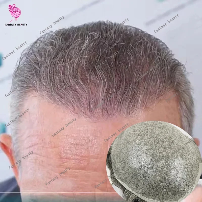 1B80 White Blonde Gray Natural Hairline 0.02mm Ultra Thin Skin 80%Density Old Men's Wig 100% Human Hair Undetecte Vloop Prosthes
1B80 White Blonde Gray Natural Hairline 0.02mm Ultra Thin Skin 80%Density Old Men's Wig 100% Human Hair Undetecte Vloop Prosthes