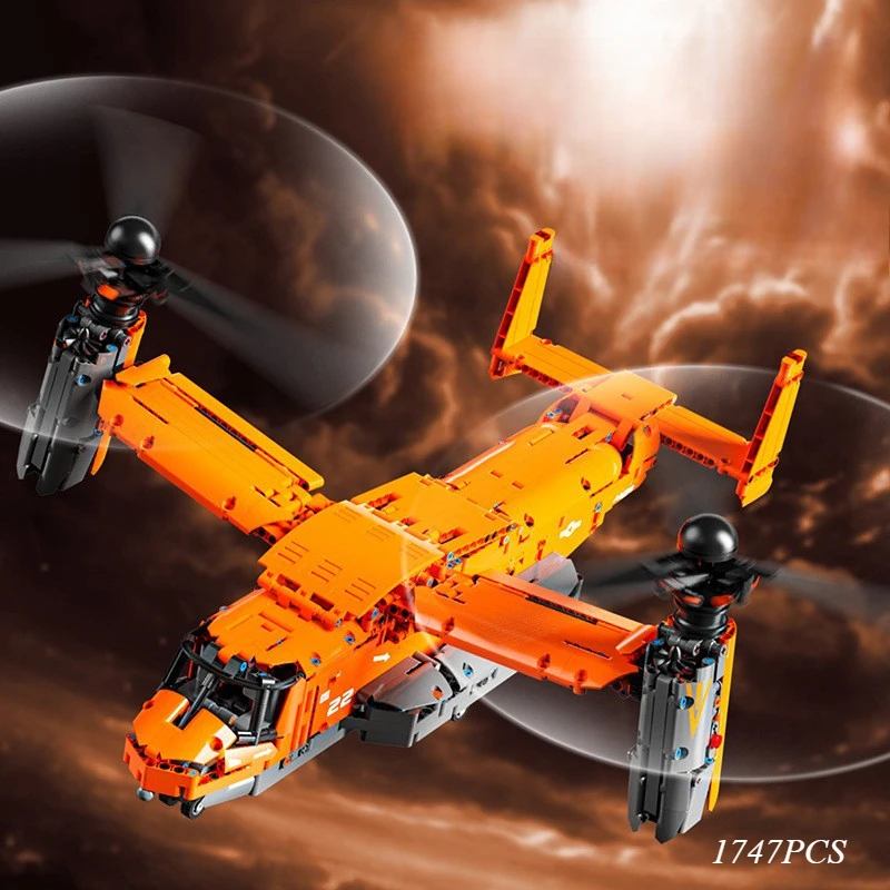 Armed Helicopter Style High Difficulty Osprey Tiltrotor Model, DIY Educational Building Blocks Toy, Decorative Ornament Gift
Armed Helicopter Style High Difficulty Osprey Tiltrotor Model, DIY Educational Building Blocks Toy, Decorative Ornament Gift