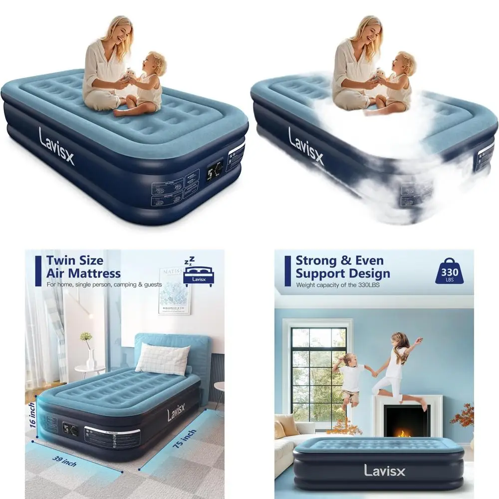 Self-Inflatable 16 Air Mattress with Built-In Pump, 3-Minute Setup, Portable for Guests & Home Use
Self-Inflatable 16 Air Mattress with Built-In Pump, 3-Minute Setup, Portable for Guests & Home Use