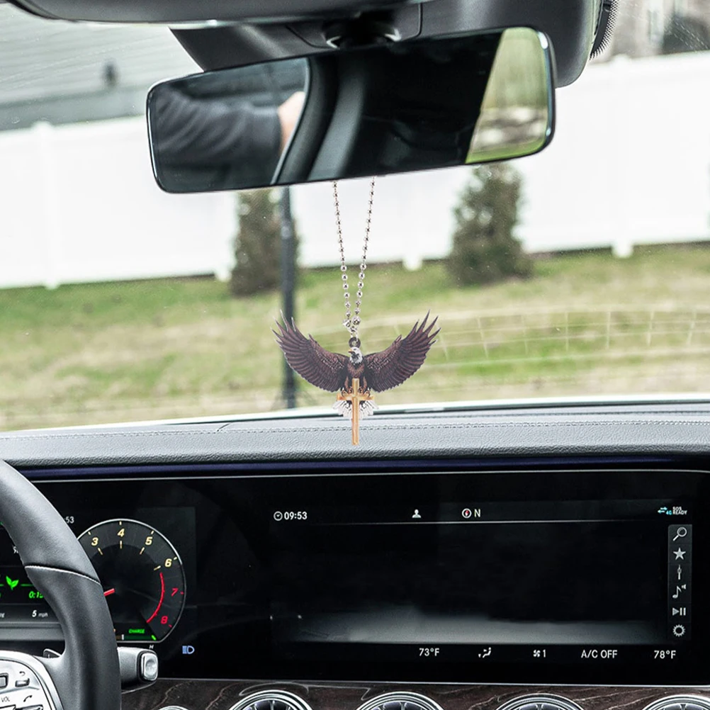 2pcs Christmas Tree Hanging Charm: Eagle Crucifix Car Rearview Mirror Pendant Religious Auto Accessories Durable Acrylic
2pcs Christmas Tree Hanging Charm: Eagle Crucifix Car Rearview Mirror Pendant Religious Auto Accessories Durable Acrylic