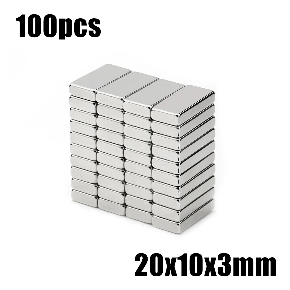 100pcs 20x10x3mm Super Powerful Strong Rare Earth Block NdFeB Magnet Neodymium N35 Magnets 20*10*3mm
100pcs 20x10x3mm Super Powerful Strong Rare Earth Block NdFeB Magnet Neodymium N35 Magnets 20*10*3mm