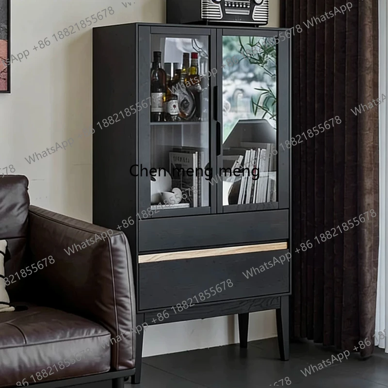 New Chinese simplicity, North American black walnut, side cabinet, glass, locker storage cabinet
New Chinese simplicity, North American black walnut, side cabinet, glass, locker storage cabinet