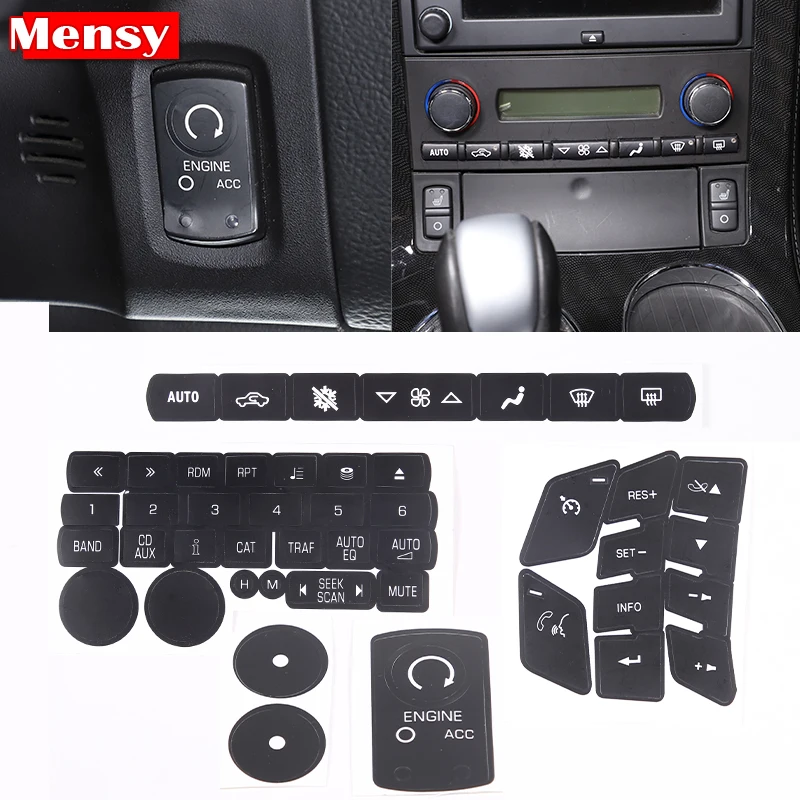 For Chevrolet Corvette C6 2005-2013 A/C Climate Control Button Repair Decals, repair the wear of the original buttons
For Chevrolet Corvette C6 2005-2013 A/C Climate Control Button Repair Decals, repair the wear of the original buttons