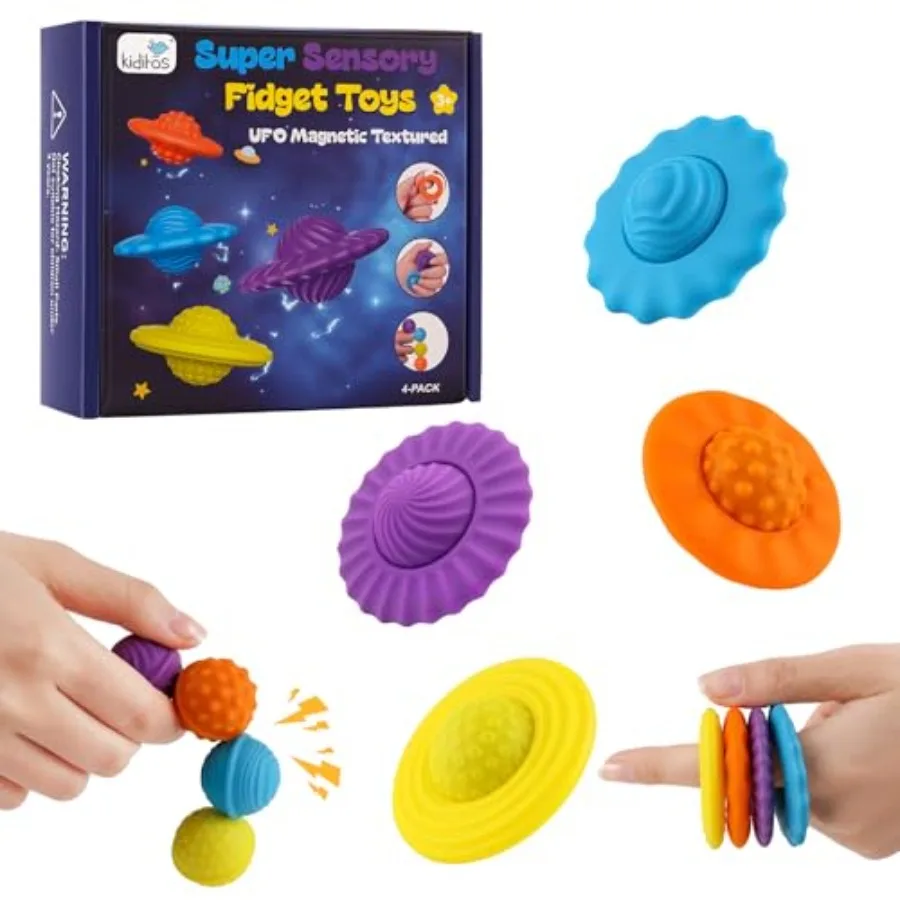 Magnetic Fidget Balls, 4 Pack Fidget Magnets with 8 Textured Pieces, Magnet Balls Fidget Toy, Sensory Balls for Adults, Desk To
Magnetic Fidget Balls, 4 Pack Fidget Magnets with 8 Textured Pieces, Magnet Balls Fidget Toy, Sensory Balls for Adults, Desk To